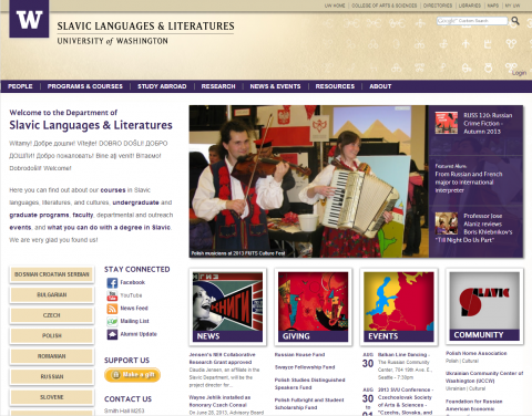 UW Department of Slavic Languages & Literatures