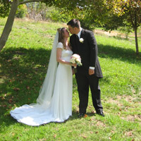 Luke and Heather Kissing